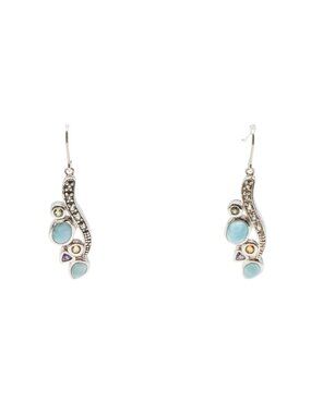MarahLago Amara Larimar Multi Gemstone Earrings Peridot Citrine Amethyst